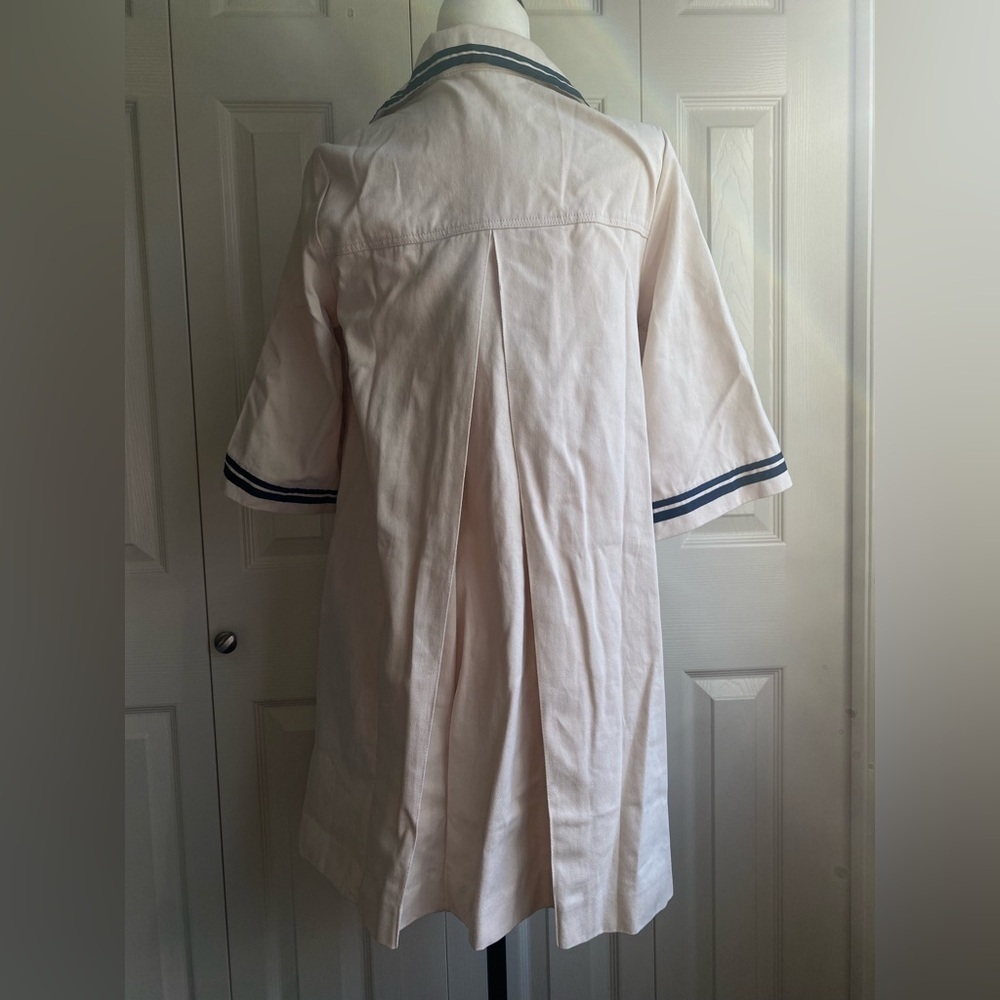 New Pomander Place Gardenia Hart Shirt Cream and Navy Sailor Cotton Dress - Picture 8 of 12